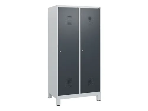 schoollocker,HxBxD 1630x800x500mm,2vak,vak B 400mm,cil.-slot,voeten