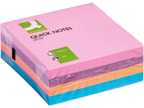 Quick Notes Memoblaadjes Ultra 76x76mm 320 Vel Assorti