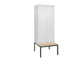 locker voor scheiding van kleding,HxBxD 2120x800x815mm,2vak