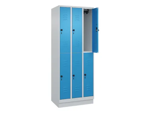 dubbeldekse locker,HxBxD 1950x750x500mm,3x2vak.,vak B 250mm