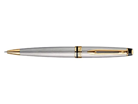 Balpen Waterman Expert Stainless Steel GT Medium Blauwe inkt