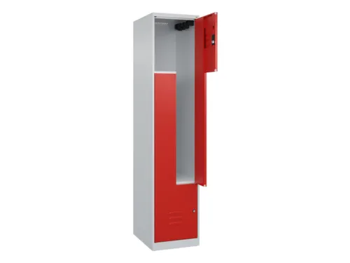 Z-garderobekast,HxBxD 1850x400x500mm,vak B 200/400mm,cil.-slot