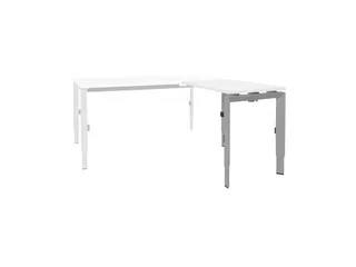 Bureau Linesto N3 aanbouwtafel 120x60cm krijtwit 25mm alu - 1
