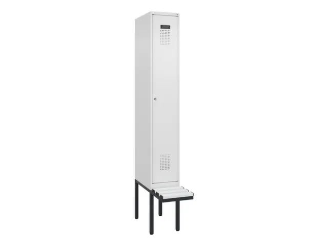 locker met bank,voor scheiding van kleding,HxBxD 2120x300x815mm,1vak