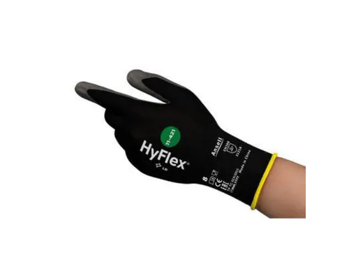 Ansell HyFlex 11-421 voedselveilige handschoenen, zwart, maat 8