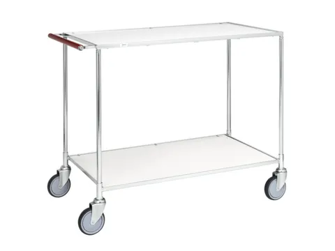 Tafelwagen,Draagverm. 150Kg,2Etage(S),Etage(S) Melaminecoating,Wit