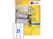 Adresetiket Avery J8160-100 63.5x38.1mm Inkjet Wit 2100 stuks