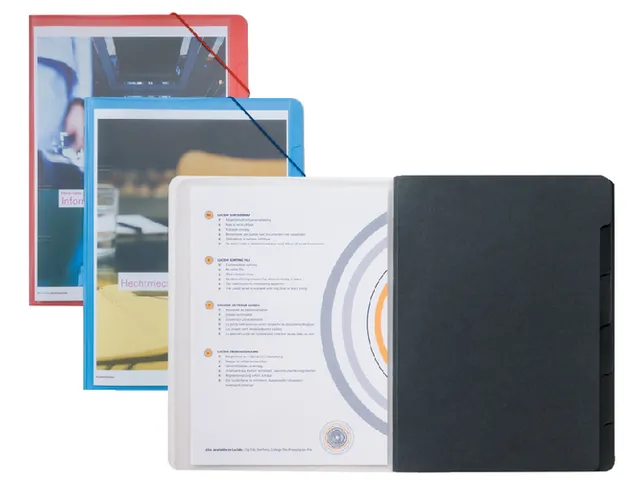 Sorteermap Jalema Lucido Avanti A4 6 Vaks Zwart karton