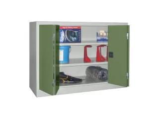 Ruime Vouwdeurkast 1000x1200x600mm 2legborden Ral7035 Front Ral6011 - 1