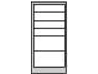 ladekast 900x500x500mm 6laden cilinderslot RAL7035 front RAL6011 - 2