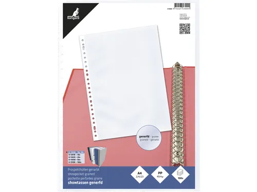 Showtas Kangaro A4 PP 45 micron 23-gaats generfd 10x100 stuks