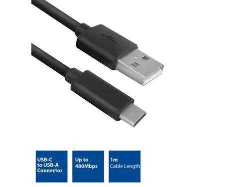 Kabel ACT USB 2.0 USB-A naar USB-C 1 meter