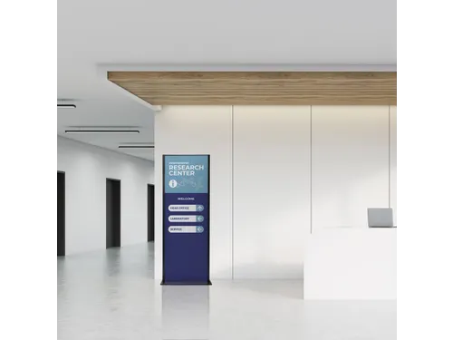 Totem Paneel+ Dubbelzijdige Display 70x200cm Zwart frame