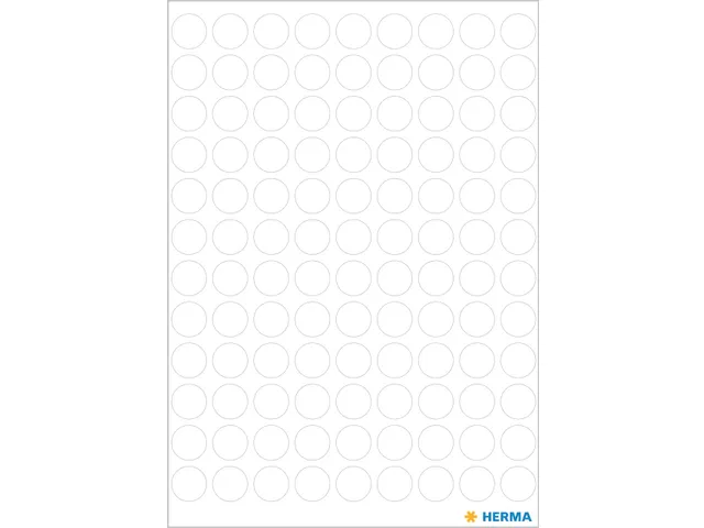 HERMA 1840 Multipurpose etiketten Rond 8mm Wit 540 stuks
