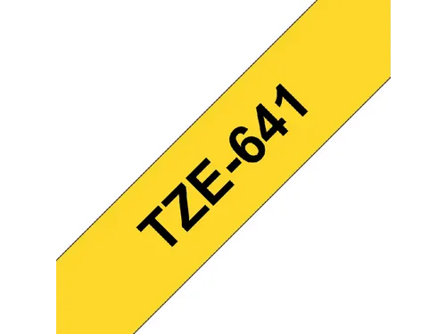 Labeltape Brother P-touch TZe-641 standaard 18mm zwart op geel
