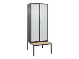 locker met bank,HxBxD 2120x800x815mm,2vak,vak B 400mm,cil.-slot