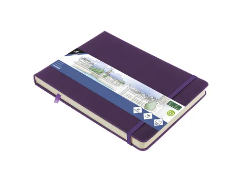 Schetsboek Kangaro A5 landscape purple heart PU HC 80 vel 140gr roomwi