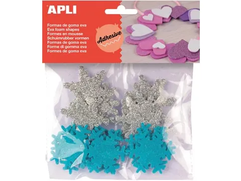 Zelfklevende Glitter Sneeuwvlokken 22 Stuks