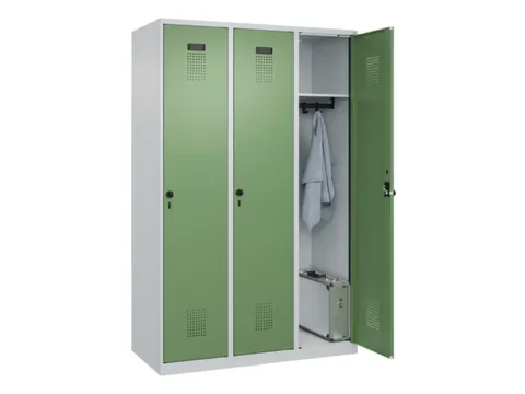 locker,HxBxD 1850x1200x500mm,3vak,vak B 400mm,draaigrendel