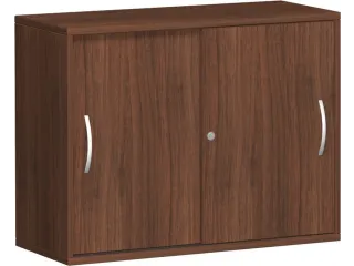 schuifdeurkast,HxBxD 770x1000x430mm,decor romp noten,decor front noten - 1
