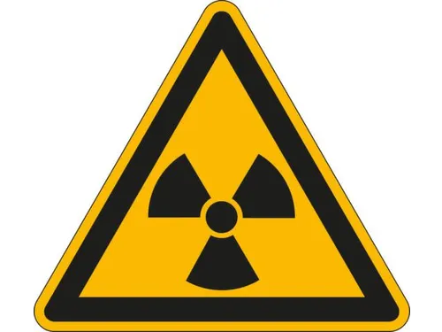 Waarschuwingsbord Radioactieve stoffen/Ioniserende Stoffen Sticker Fol