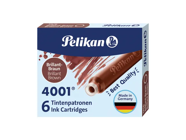 Inktpatroon Pelikan 4001 bruin 6 stuks
