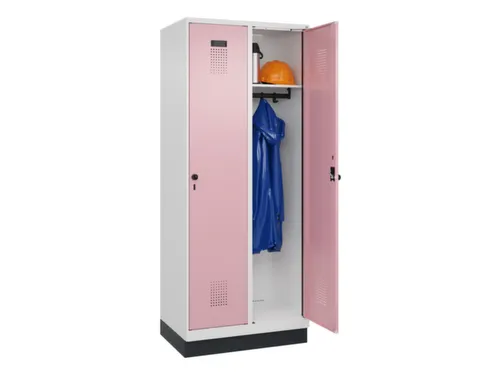 locker,HxBxD 1950x800x500mm,2vak,vak B 400mm,draaigrendel,sokkel