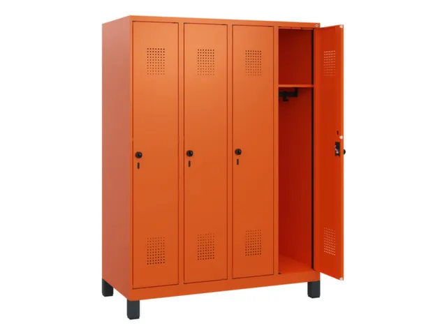 schoollocker,HxBxD 1630x1200x500mm,4vak,vak B 300mm,draaigrendel