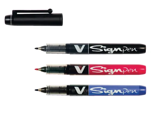 Fineliner Pilot V-Sign Pen Medium Punt Rood