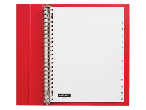 Tabbladen Quantore A4 23-Gaats 1-15 Genummerd Wit Pp
