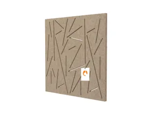 Akoestisch wandpaneel vierkant met patroon uitsnede 100x100cm Zand - 3