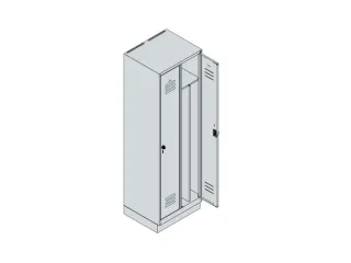 locker voor scheiding van kleding,HxBxD 1950x600x500mm,2vak - 3