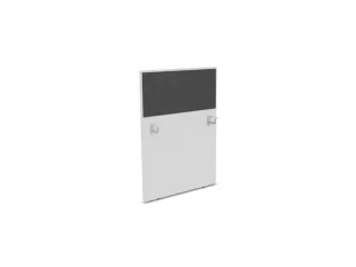 baliepaneel,v. bureau,aanbouw links,B 800mm,Bl-wit,BN8010-antraciet - 1
