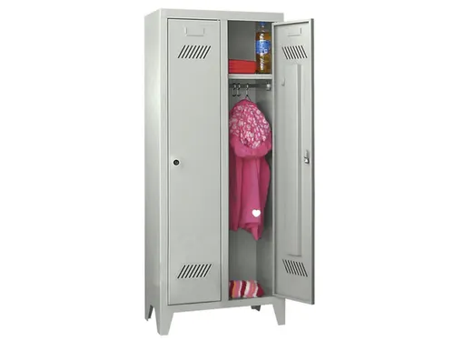 lockerkast v. kinderen,HxBxD 1300x530x300mm,2vak,RAL7035,front RAL7035