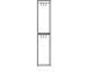 Dubbeldekse lockerkast,HxBxD 1850x420x500mm,romp RAL7021,front RAL3003 - 2