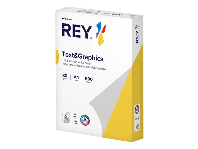 Kopieerpapier Rey Text Graphics A4 80 Gram Wit