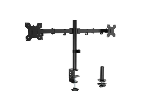 Monitorarm Quantore 2 schermen 17-27 inch zwart