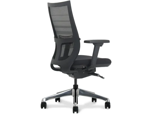 Bureaustoel Deluxe Zwart met Lendensteun Ergonomisch