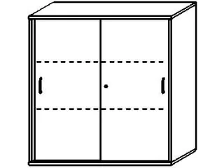 Schuifdeurkast 1150X1000X430Mm Romp Grafiet Decor Front Onyxgrijs - 1