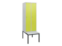 Armoire vestiaire avec banc HxlxP 1950x600x815mm 2compart.
