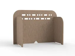 Akoestisch PET-vilt scheidingsscherm S 70x35cm beige