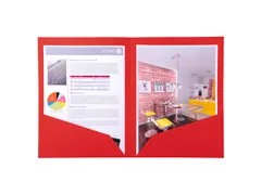 25 Dossiermappen Met Dubbel Tas Rock''s 220 Rood A