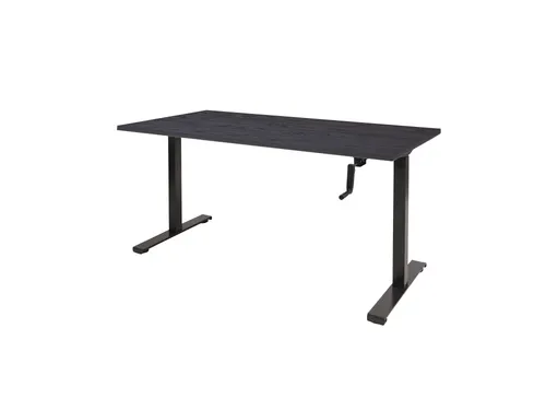 Dextro Slinger Bureau Zit-sta T-poot 140x80 houtprint schaduw 25mm zw