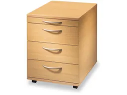 Mobiel Ladenblok 590x430x580mm 1pennenlade 3laden Beuken Beugelgreep