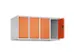 opzetkast,v. locker,4vak.,vak B 250mm,HxBxD 500x1000x500mm,vleugeldeur
