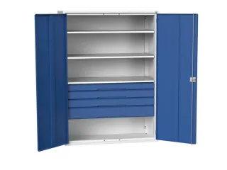 universele kast,HxBxD 2000x1300x550mm,3xStalen bodem,4lade(n) - 1