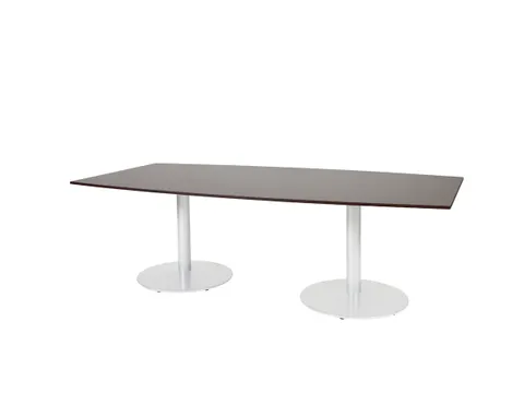 Linesto Vergadertafel Vaste Hoogte 240x120 Ton Logan Eiken 25mm Wit