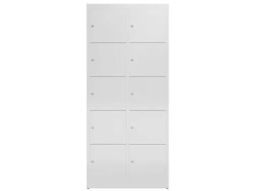 lockerkast,HxBxD 1800x800x500mm,2x5vakken,cil.-slot,romp RAL7035