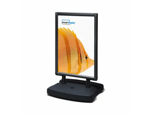 Stoepbord 70x100cm Swing Zwart Plastic Voet Weerbestendig
