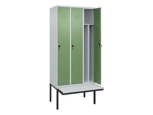locker voor scheiding van kleding,HxBxD 2120x900x815mm,3vak